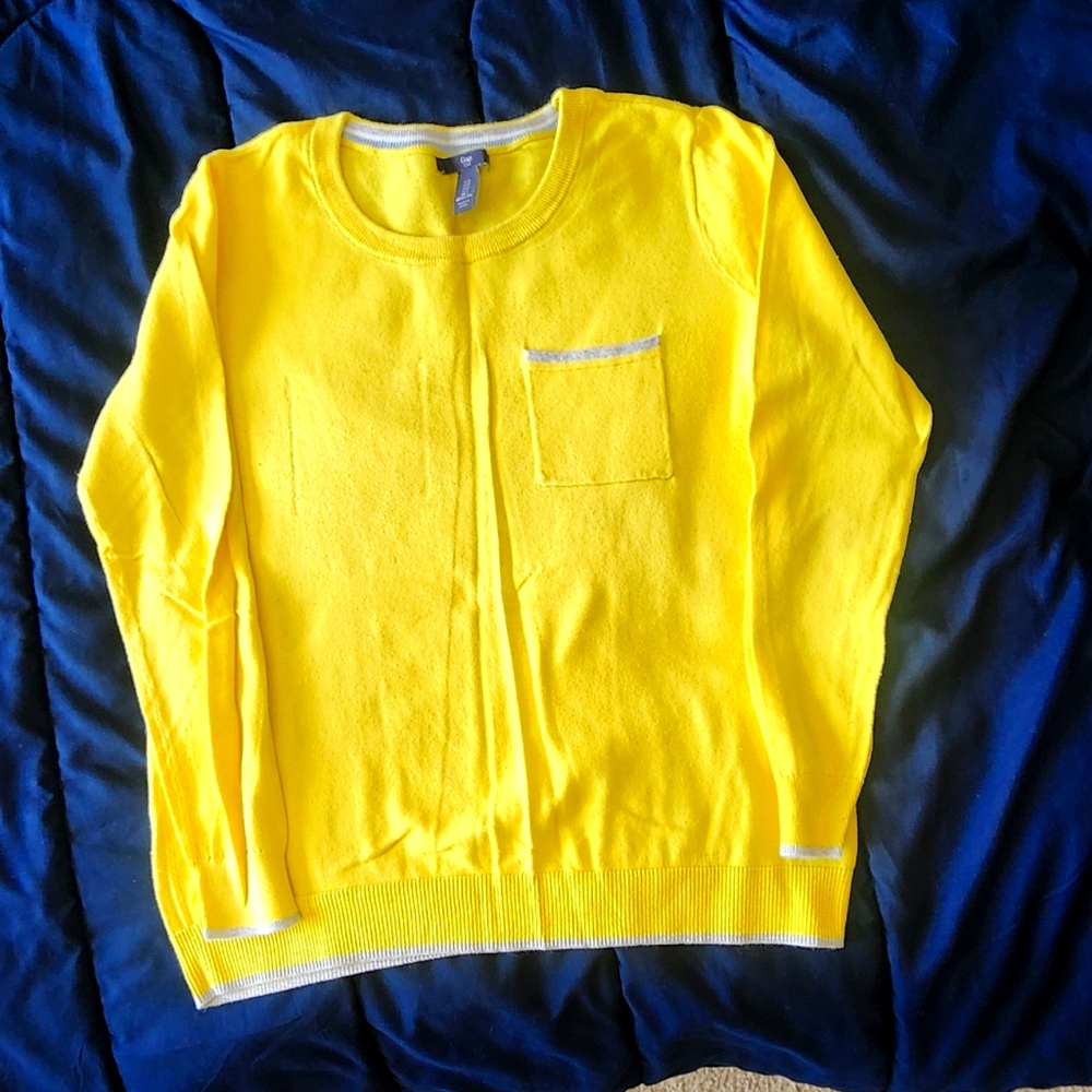 Bright Yellow Sweater with Pocket